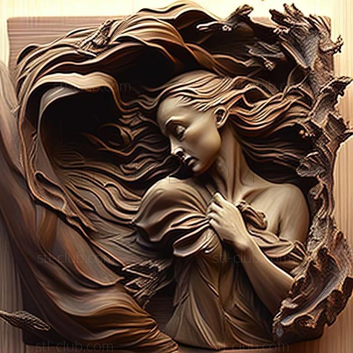 3D мадэль Доротея Таннинг, американская художница. (STL)